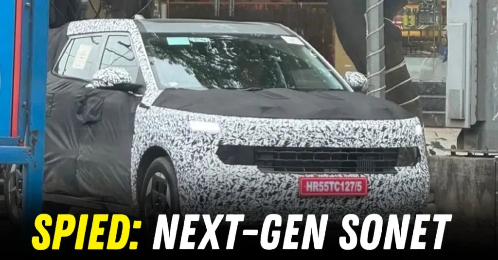 Next-Generation Kia Sonet Spotted Testing on Indian Roads
